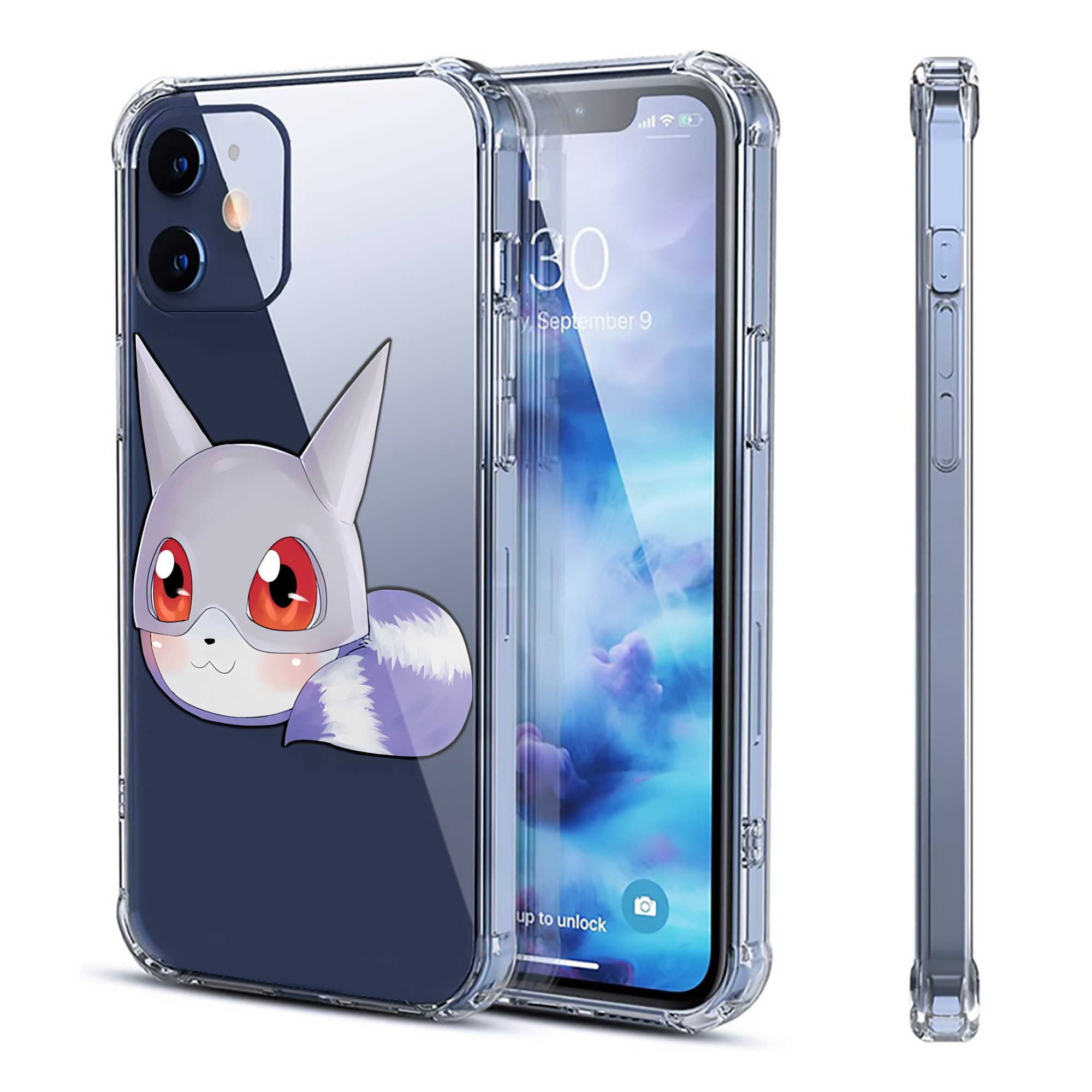 （画像用） Digimon デジタルモンスター/デジモン 【iPhone 12シリーズ対応】透明スマホケース（クリアソフトケース）